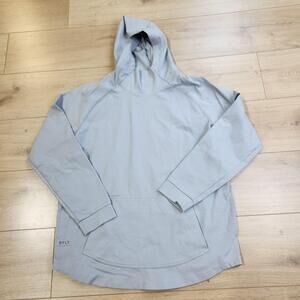 BYLT Hoodie Mens Large Gray Drop Cut Lightweight Stretch Pullover Knit Top